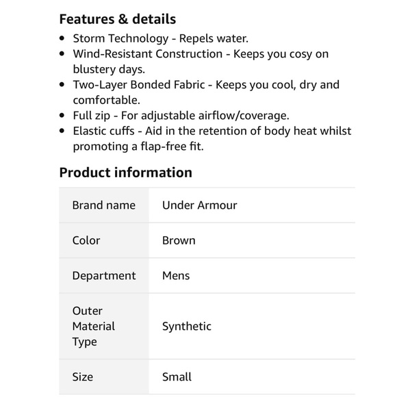 Under Armour UA Perpetual Storm Run jacket - Picture 12 of 12